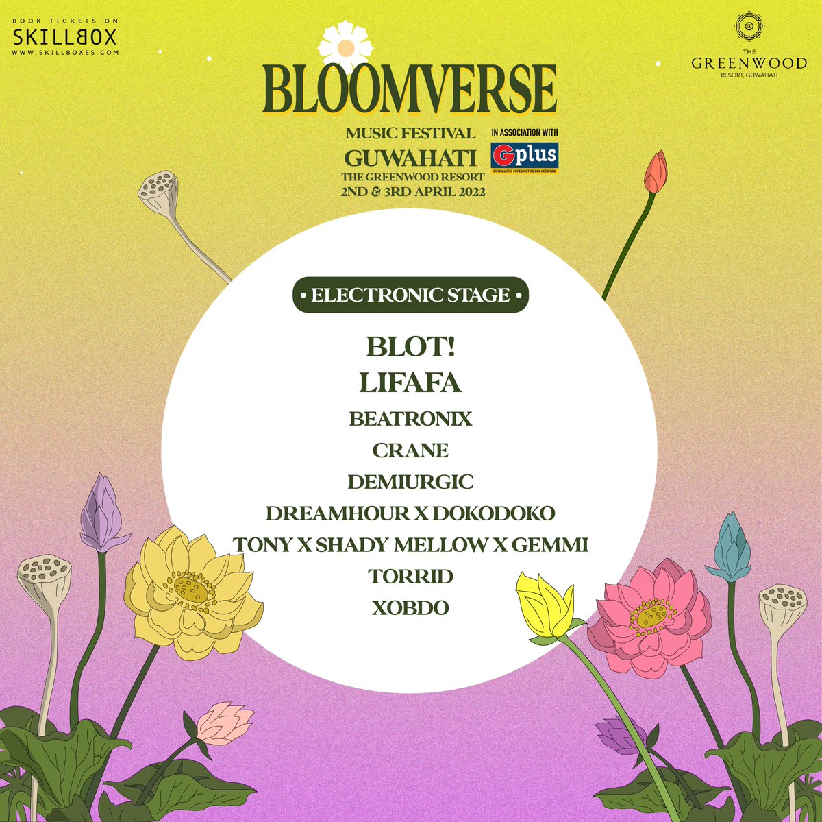 Immerse yourself in the world of complex rhythmic beats & strong drops. Become entranced by the thumping basslines & soaring rhythms & move along the beat with these artists at #bloomversefestival. GRAB YOUR PASSES NOW: linktr.ee/skillboxoffici… @SkillBoxIndia #skillbox