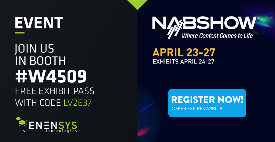 ENENSYS's tweet photo. Join us in booth #W4509 at NABShow2022 https://t.co/M24jGzyOXd https://t.co/9EqJpe6QL8