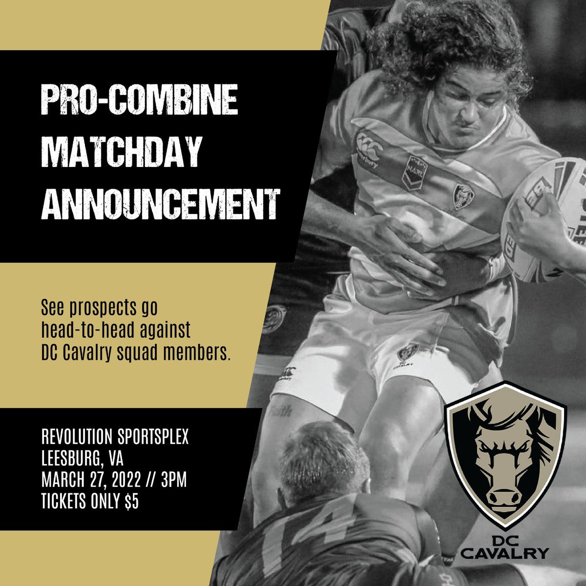 dccavalryrugby's tweet photo. We’re two days away from something special happening here in the DMV 🔥🏉 @NARugbyLeague @dccavalryrugby #DCCavalry #RugbyLeague https://t.co/JYi84x8WaT