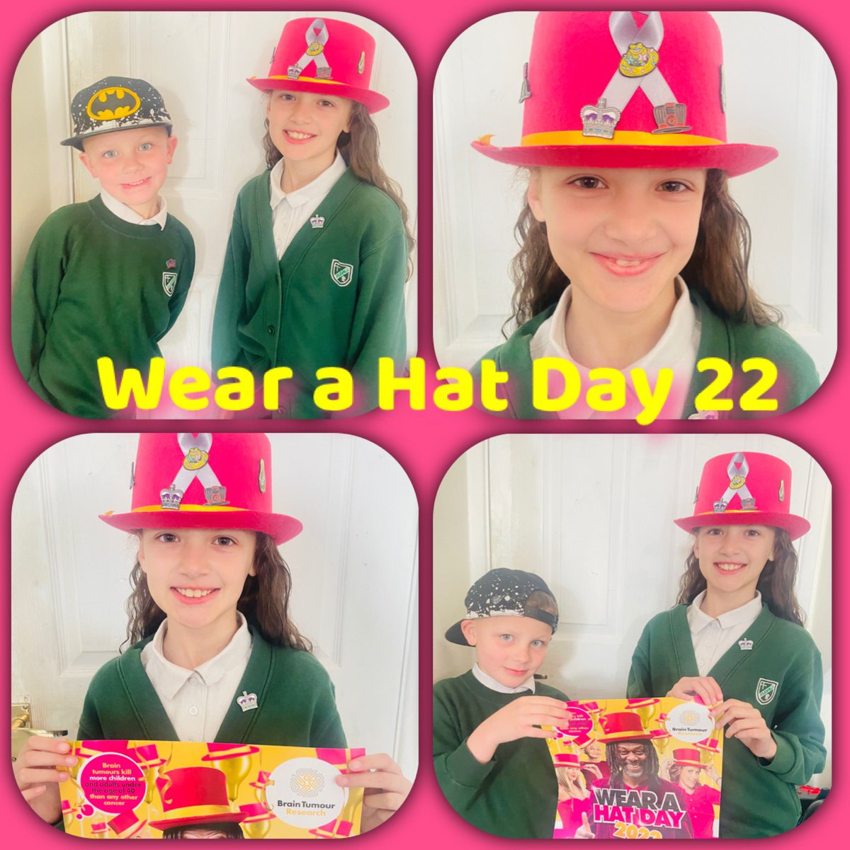 #WearAHatDay #BrainAwareness <a href="/charlie_all/">Charlie</a> <a href="/braintumourrsch/">Brain Tumour Research</a> 

We have our hats on!! Please follow my 9 year old daughter Sennen’s story 

justgiving.com/fundraising/se…