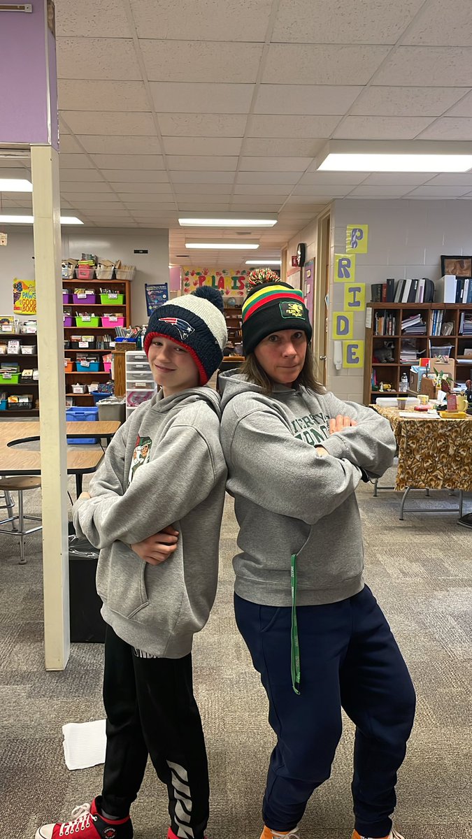 Dressing like one of our kids today- and they returned the favor!