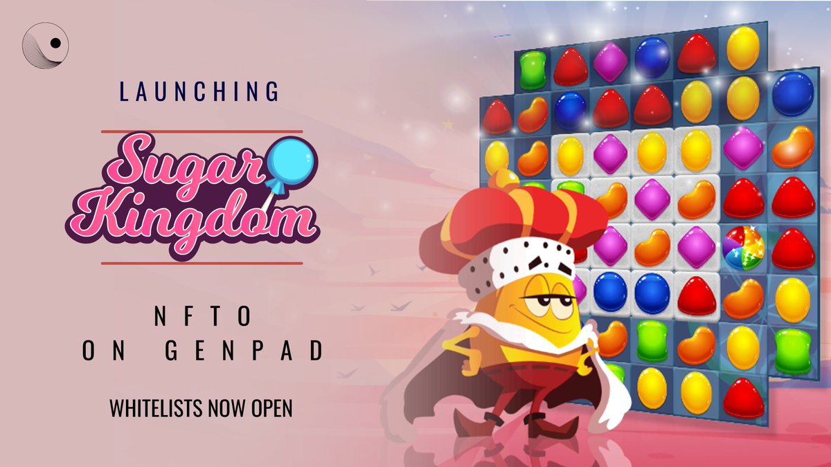 GenShards's tweet photo. 🚩Aiming to bring blockchain #P2Egaming to millions — @SugarKingdomNFT 🍭is on Genpad

📌 The Whitelisting Process is now Live until
🕐 1:00pm UTC, 28 March 2022 

📌 Participation open to both Gen Access Club members &amp; Open Community

📌 More info - https://t.co/wnXMi6q5te https://t.co/0tXbkOLIry