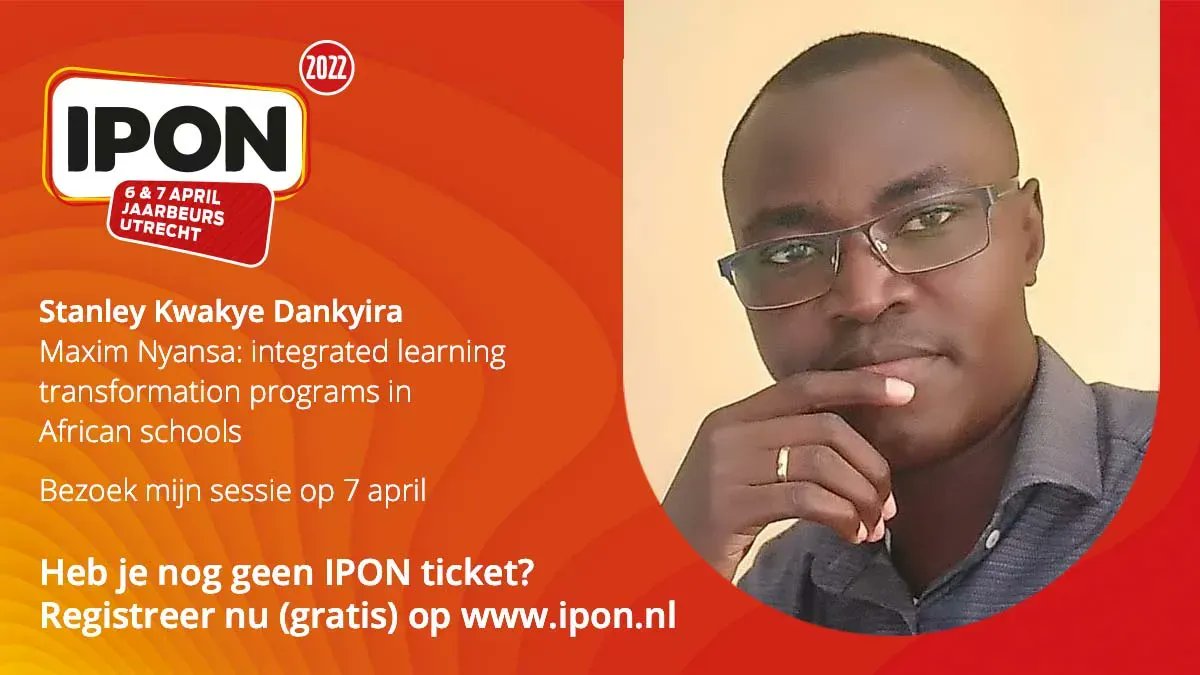 IPONevent's tweet photo. Co-founder van @MaximGambia IT Solutions, @skdench deelt zijn ervaringen van 60+ scholen en legt uit hoe ze technologie gebruiken bij het verbeteren van de kwaliteit van het onderwijs in West-Afrika. Kom meer te weten op IPON 2022. Registreer gratis op https://t.co/2VW3V1KSVm https://t.co/qFBecHIqha