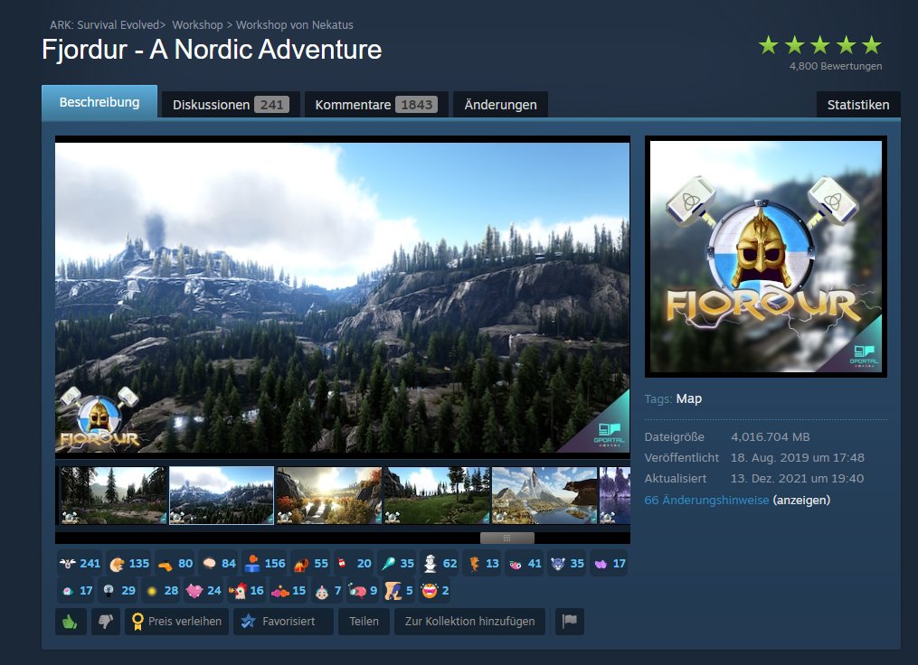 Nekatus's tweet photo. Fjordur just reached 4800 ratings. Thats insane. Thank you so much everyone! Never expected that Fjordur will be that "famous" 🥳

@gportalde @survivetheark @ComplexMinded #UE4 #gaming #playARK https://t.co/hC3slLa1Fb