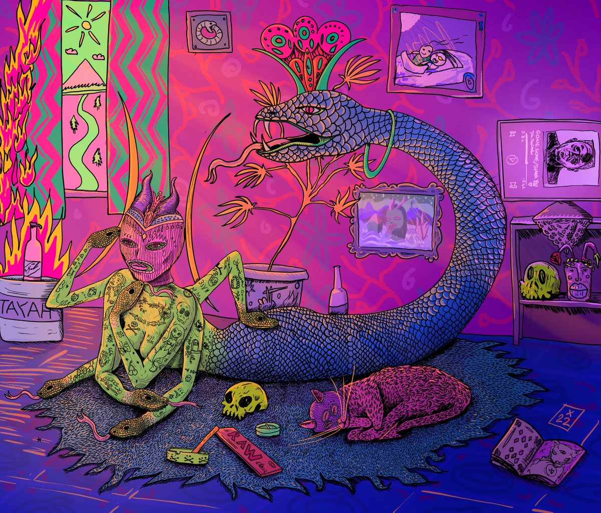 new mint dropped😈💀🐍

x/25

1.25 #XTZ

can collect here
teia.art/objkt/704653
objkt.com/asset/hicetnun…

#NFT #hicetnunc2000 #objkt #XTZ #tezos #teiaart #CleanNFT <a href="/TeiaCommunity/">Teia Community</a> <a href="/hicetnunc2000/">h</a> <a href="/objktcom/">objkt</a>