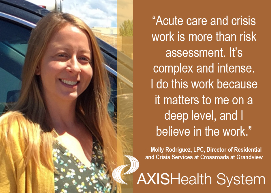 AxisHealthSystm's tweet photo. Meet Molly Rodriguez, our Director of Residential &amp; Crisis Services. https://t.co/1tFQtRARpv https://t.co/jxLFkwy8iN