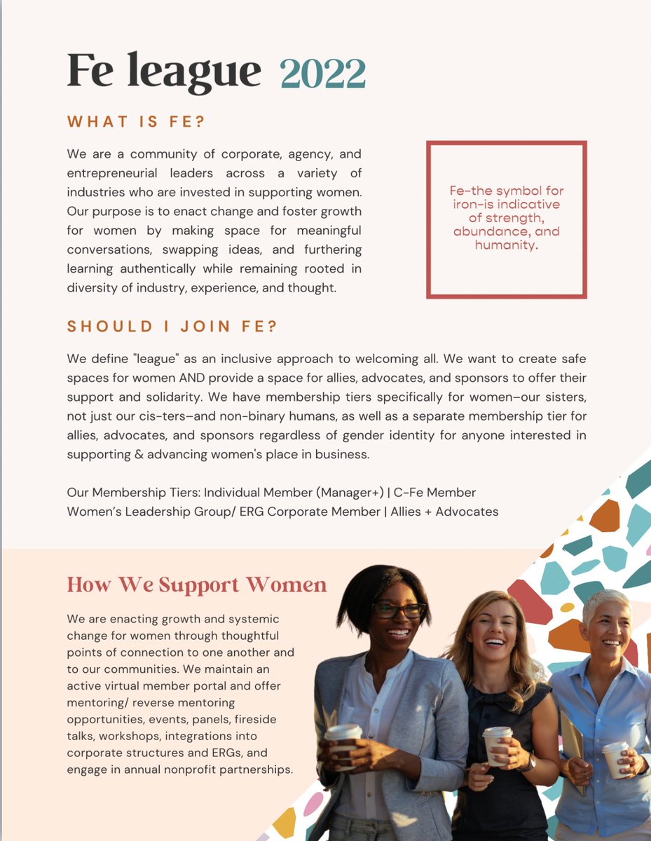 hunterblaw's tweet photo. Fe league's purpose is to enact change and foster growth for women by making space for learning authentically while remaining rooted in diversity of industry, experience, and thought. Learn more at https://t.co/3EYv8nUu4j.
#womenentrepreneurs #femalecommunity #TampaBusiness https://t.co/9OzkEQLHCv