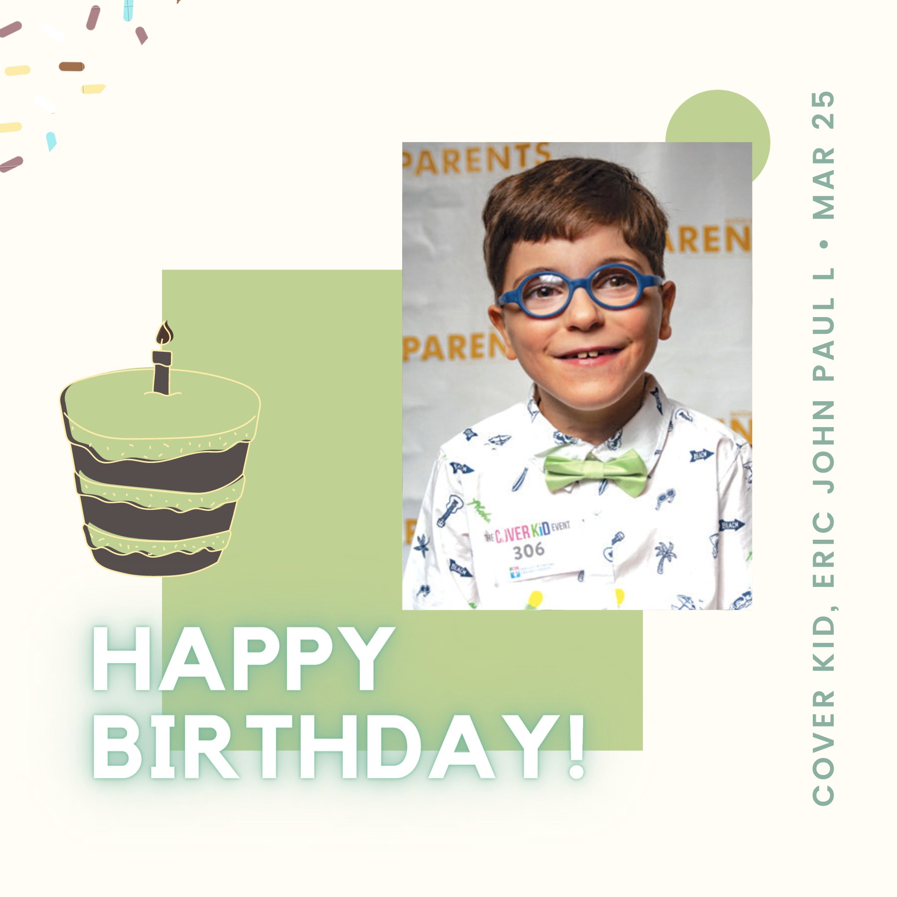 Happy Birthday to our Cover Kid, John Paul L.!    