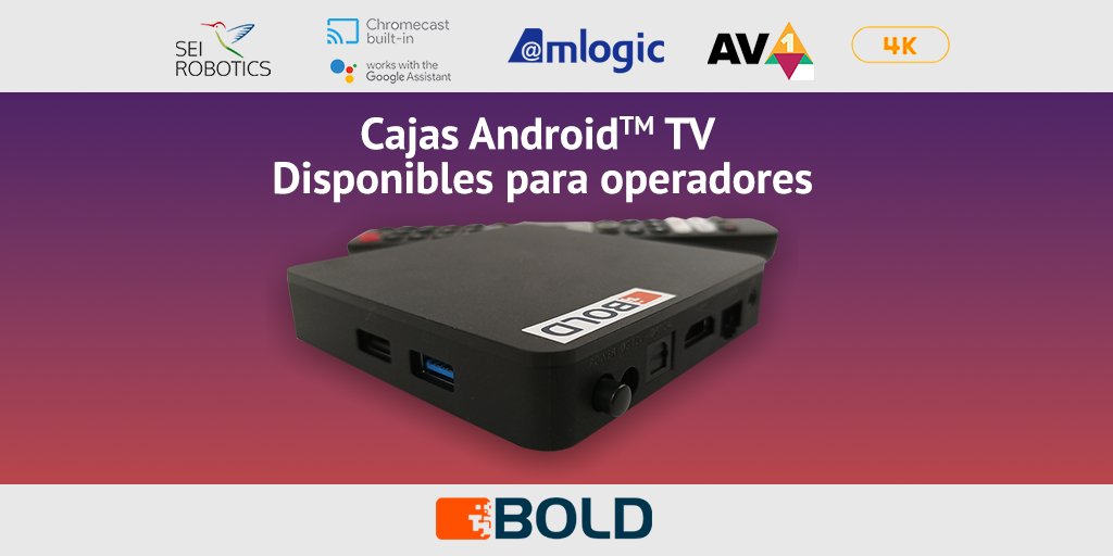 BoldMSS's tweet photo. Contamos con las últimas cajas #AndroidTV con definición 4K para entregar todo el contenido en una misma interfaz. ¡Ya están operativas en el mercado, pedí la tuya! 

#OTT #BOLDMSS #TVcable #contenido #LiveStreaming https://t.co/vrmvUXbumZ