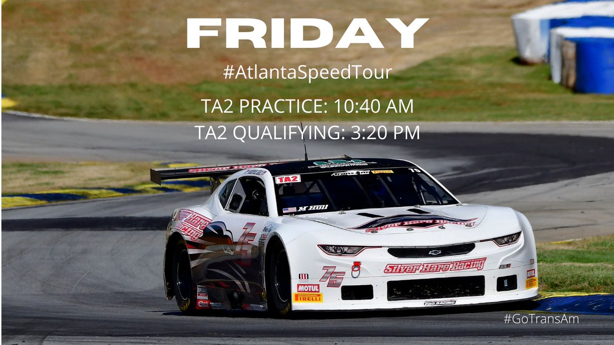 TeamSilverHare's tweet photo. Practice and qualifying for Saturday's #AtlantaSpeedTour TA2 main event on tap for today. Follow live timing and scoring at https://t.co/GEmjkJFAF2. Wish us well! @ConnorZilisch #MauriceHull #GoTransAm @RoadAtlanta https://t.co/O4Eb43AdcZ