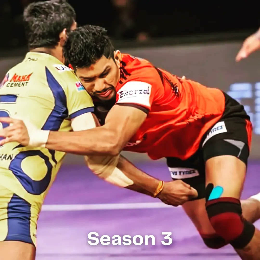 TeamRishank's tweet photo. Different seasons, but same energy 🔥✨
@RishankDevadiga 
.
.
#RRR #ProKabaddi #RoaringRaiderRishank https://t.co/R3suNh2KCu