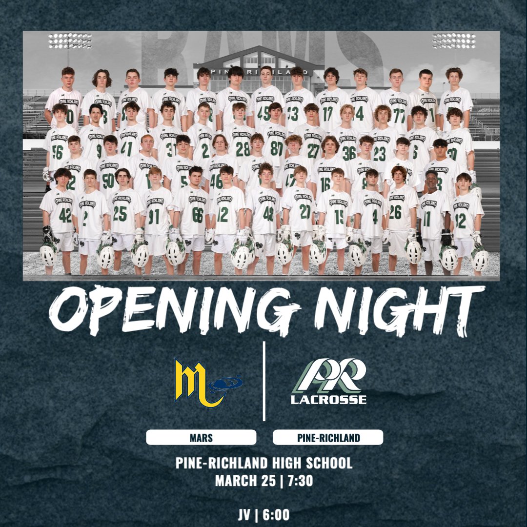 Pine-Richland Lax (@pinerichlandlax) on Twitter photo Opening night! The 2022 season kicks off tonight! Come see the Rams host Mars (<a href="/planetslax/">Mars Boys Lacrosse</a>) at Pine-Richland Stadium. #prlax #wearepr Opening night! The 2022 season kicks off tonight! Come see the Rams host Mars (<a href="/planetslax/">Mars Boys Lacrosse</a>) at Pine-Richland Stadium. #prlax #wearepr