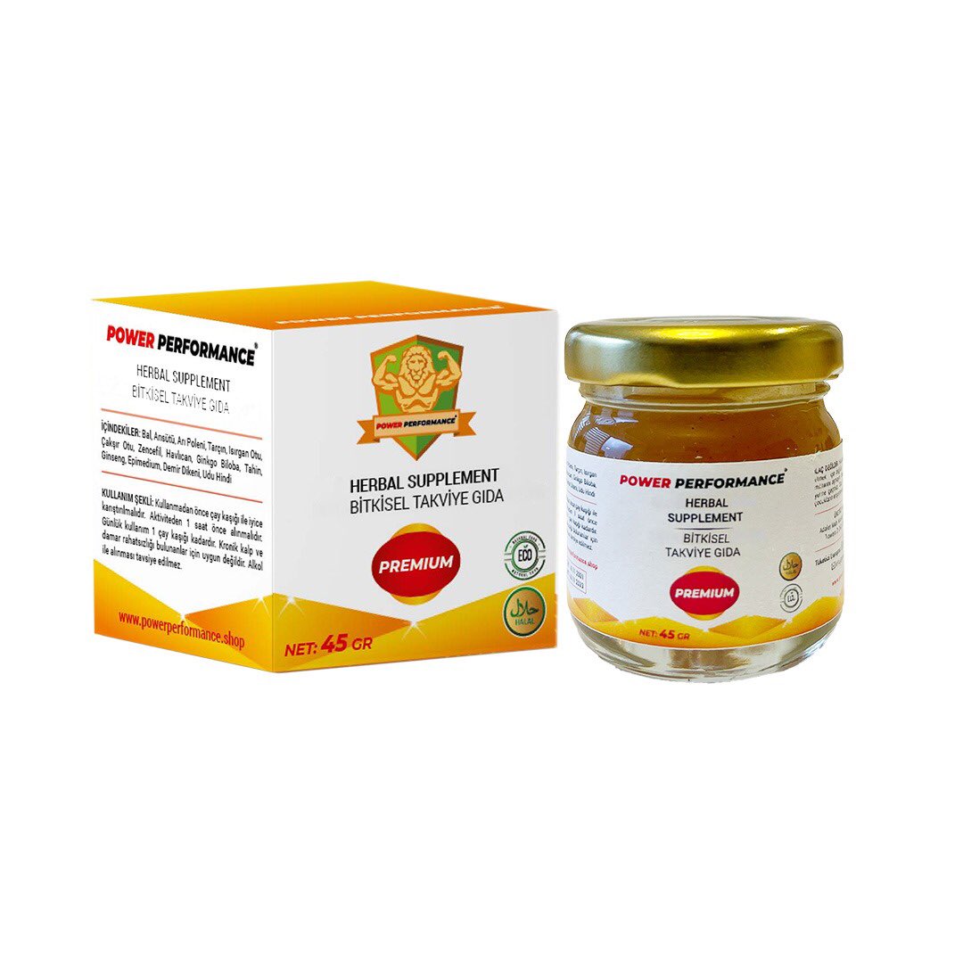 Epimedyumlu bitkisel takviye gıda
İçindekiler; bal,arı sütü,arı poleni,tarçın ,ısırgan otu,çakşır otu , zencefil, havlıcan,ginkgo biloba, tahin, kırmızı Kore Gınseng,Epimedyum,Demir dikeni, udu hindi.
Kullanım şekli; Aktiviteden önce iyice karıştırılarak bol su ile 1 tatlı kaşığı