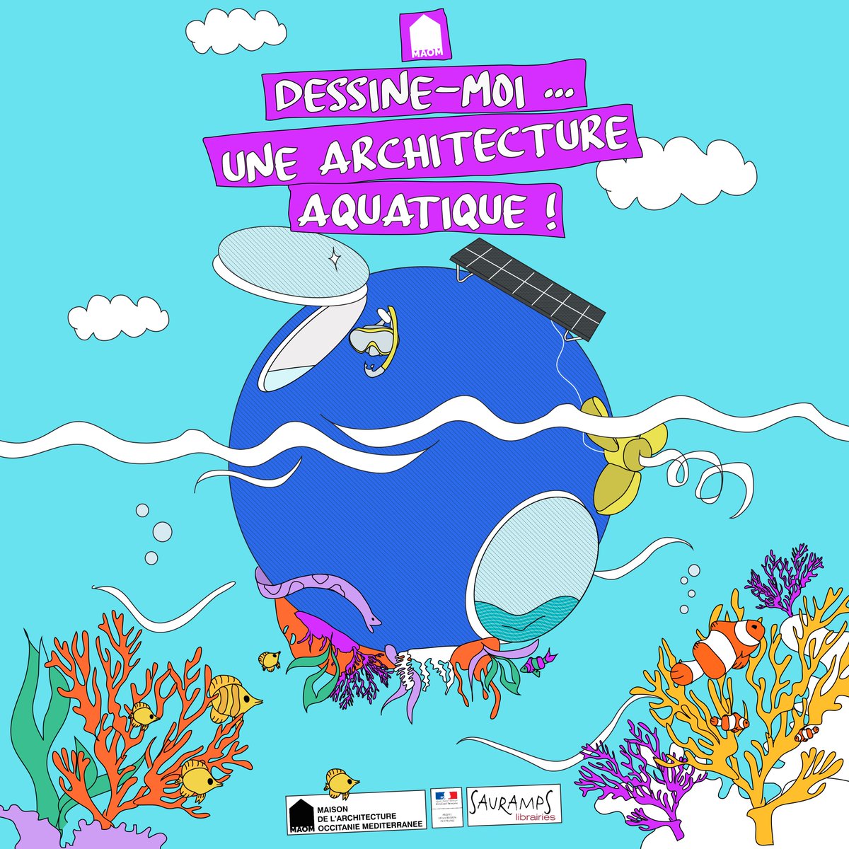 #CONCOURS | Dessine-moi une architecture aquatique! - Ouvert à tous·tes : participation jusqu'au 16/05/22 - Règlement et fiche d'inscription : bit.ly/dessin2022