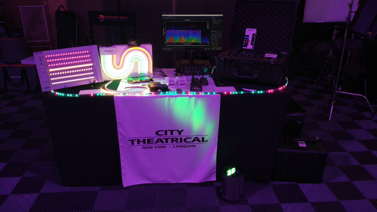 CityTheatrical's tweet photo. Thanks again to our friends at @WavelengthATL @LlcWavelength for hosting a great CineTech Expo event earlier this month in Stone Mountain, Georgia! Here's a look at our stand at the show. #fbf #flashbackfriday #qolorflex #nuneon #ledtape #multiverse #wirelessdmx https://t.co/EWj2yLGL18