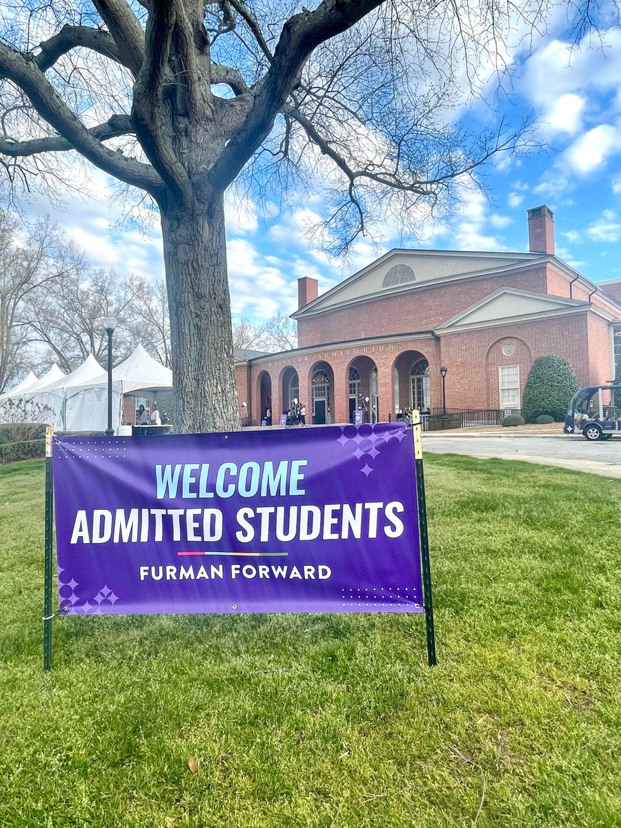 Today is the day! We’re welcoming some future Paladins to campus for Furman Forward. Admitted students and their families will learn more about #TheFurmanAdvantage, meet other members of #FU2026, tour campus and explore the many opportunities available at Furman.