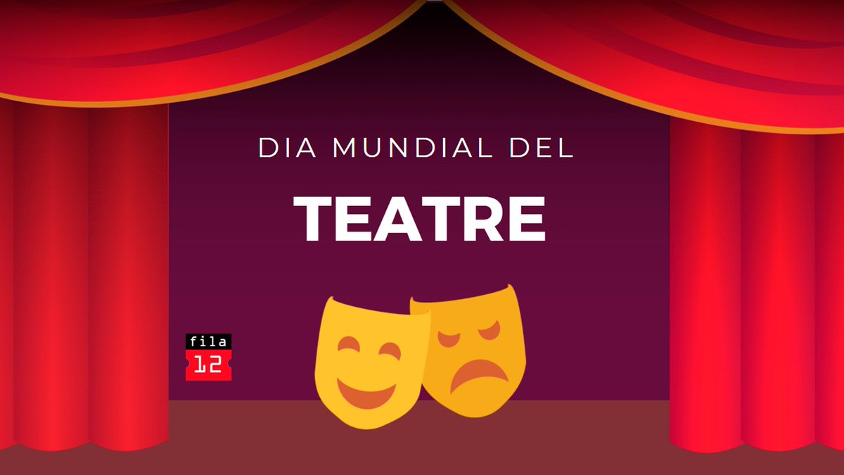 Aquest diumenge celebrem el #DiaMundialdelTeatre 📅🎭
Ja has comprat la teva entrada?🎟️

#teatre #cultura