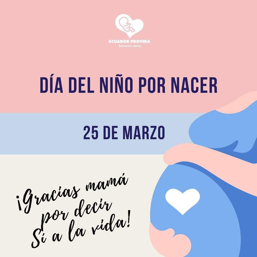 Tiqui_Baquerizo's tweet photo. #Hoy celebramos el #DíaDelNiñoPorNacer reafirmando el derecho humano a la vida de todo ser humano desde la concepción, reconocido por Ecuador en instrumentos internacionales, en Constitución y normativa doméstica #DerechoAlaVida #DéjaloVivir #AbortarEsMatar #AbortoEsTortura https://t.co/VnKzDIYG29