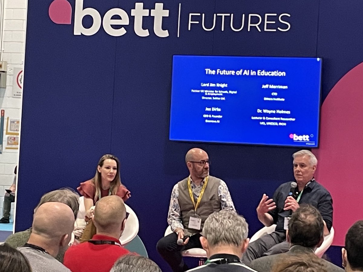Next up on my programme today at #bett2022 is ‘The Future of AI in Education’