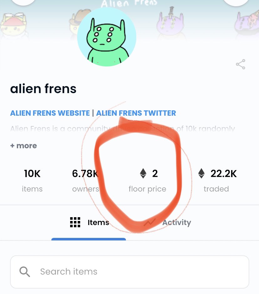 cann__j's tweet photo. 2eth floor for #alienfrens https://t.co/juJgRlGK7g
