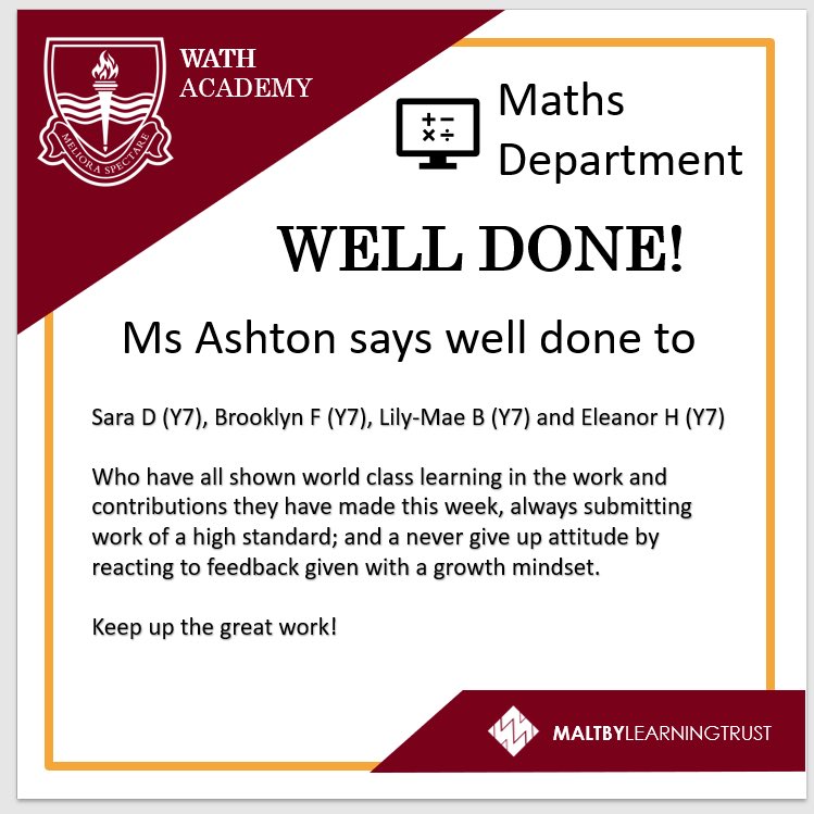 Wath_Maths's tweet photo. https://t.co/374bY0DlPj