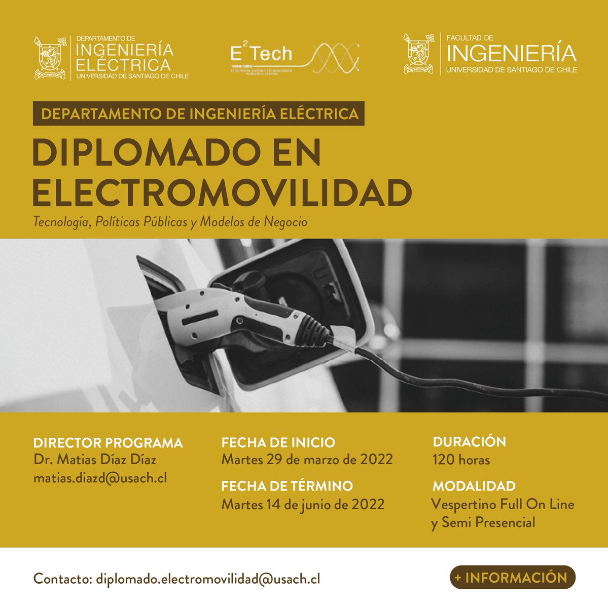 UsachIngenieria's tweet photo. DIPLOMADOS y cursos FING @usach en áreas claves e industrias estratégicas. Hidrógeno, mecánica computacional, obras civiles, ciberseguridad, ciencia de datos, electromovilidad y más. Solicita información en los mails de contacto @vimeusach https://t.co/wVcj2jYHQ4