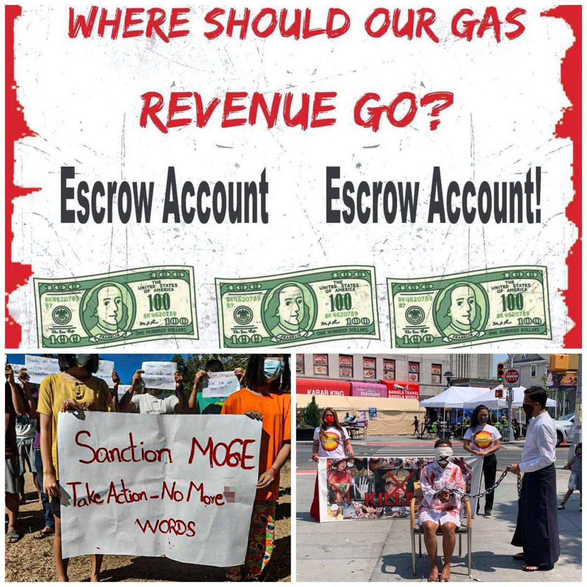 Ever since the usurpation of power,foreign governments have imposed sanctions on junta,but not on MOGE,and accordingly it has become the lucrative business,also the artery of revenue for regime by heaps and bound. 
#US_SanctionMOGE
