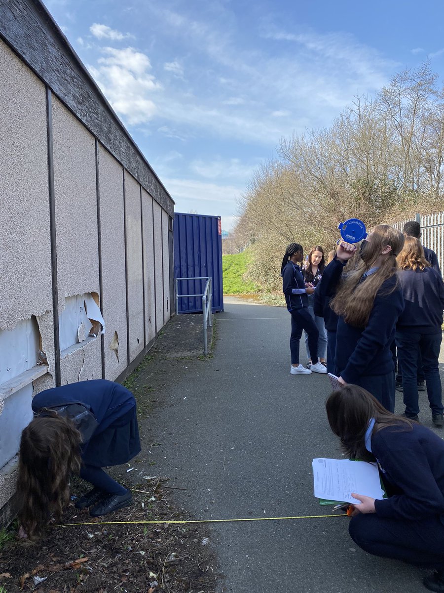 Perfect day for some Trigonometry in the sun! ☀️ 3rd Year HL Maths <a href="/OldBawnCS/">Old Bawn Community School</a> out working on their Tan to measure the heights of the school, trees and other things that sparked interest. #mathspun