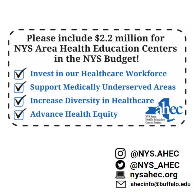 NYS_AHEC's tweet photo. #SustainNYSAHEC
#HealthCareWorkforce
#AddressingHealthEquityChallenges
#AHECAdvocate
#DiversityinHealthCare
#AHECTacklesOpioidEpidemic https://t.co/ORQ7Qhkb1z