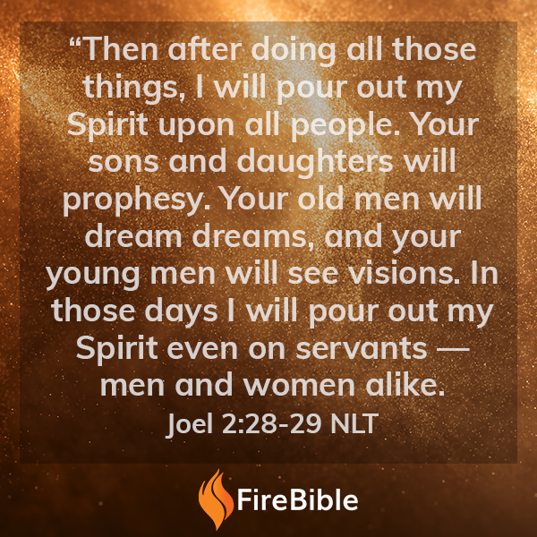 firebibles's tweet photo. FireBible Note: "Joel tells of a day when God will generously send his Spirit to empower and work through 'everyone who calls on the name of the Lord' (v. 32)."
For the entire & additional note on these passages, & articles purchase a FireBible today!
#firebible #firebiblenotes https://t.co/64ImMvOIze