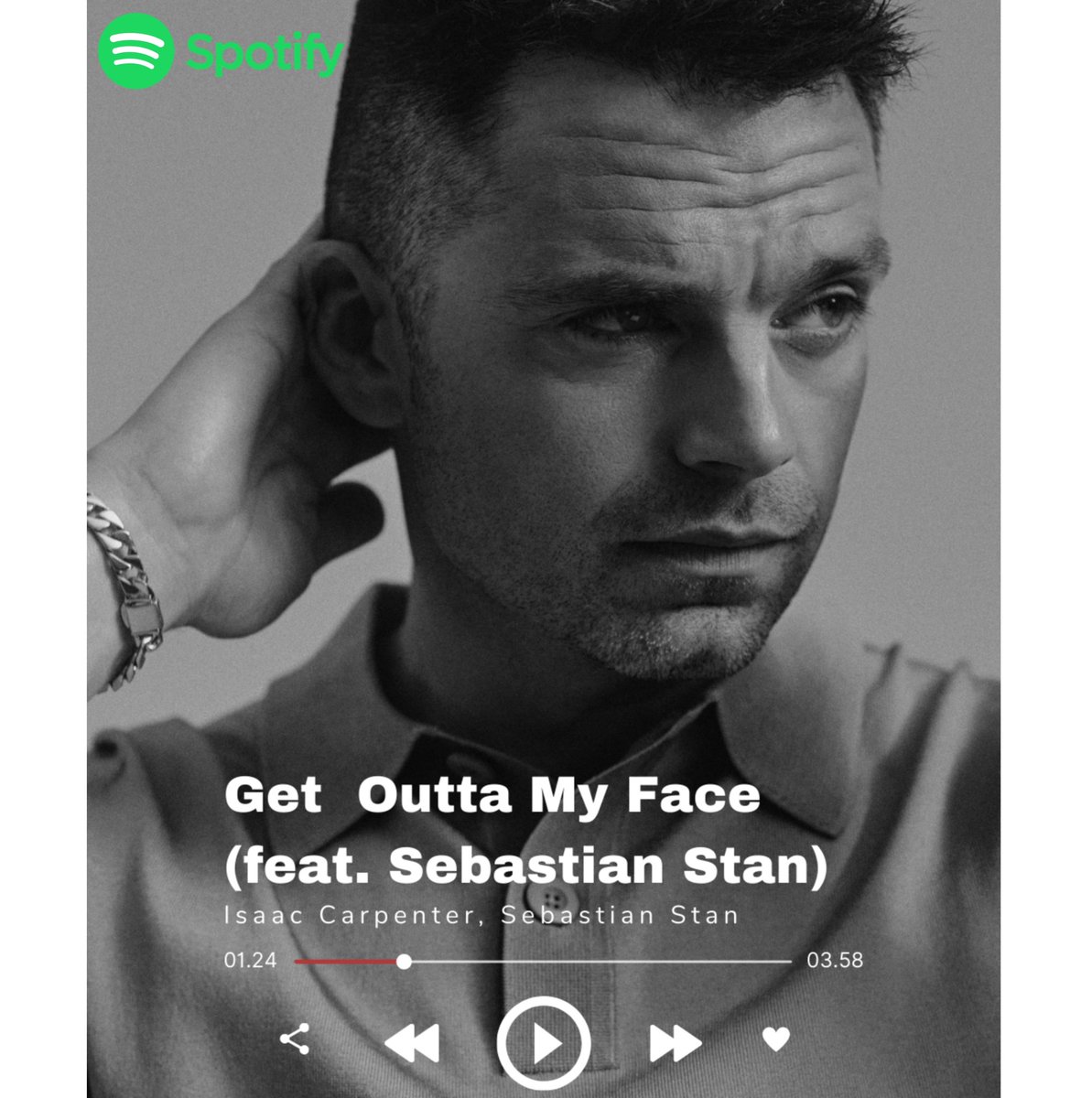 theradrady's tweet photo. Ahem... Sebastian Stan conquering Spotify, too - CHECK ☑️❤️🔥 https://t.co/8f8ZQJNyob