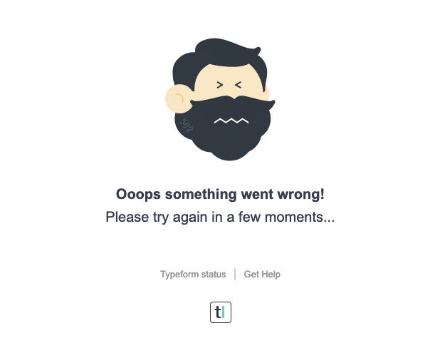 dafletcher's tweet photo. @typeformhelp Not just your admin area, embedded forms are also broken https://t.co/yXhhdJvHh3