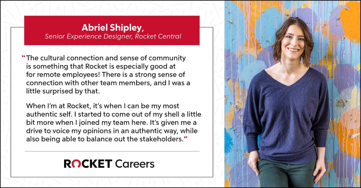 rocketdesign's tweet image. We’re kicking off our #RocketDesignTeamMemberSpotlight series with our Senior Experience Designer, Abriel Shipley! See what Abriel has to say about Rocket Design&apos;s culture and community!
#RocketDesign