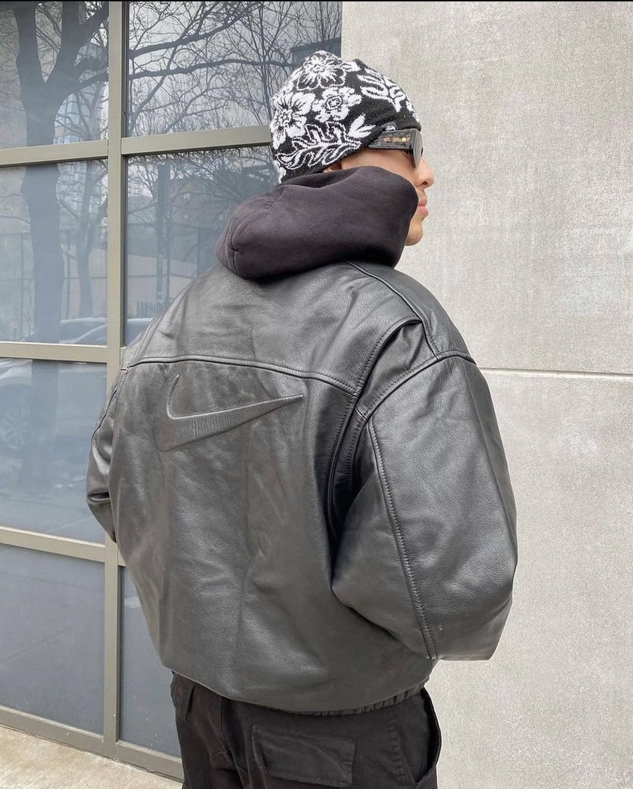 old stussy × nike leather varsity jacket Stussy Nike Leather Jacket | Grailed