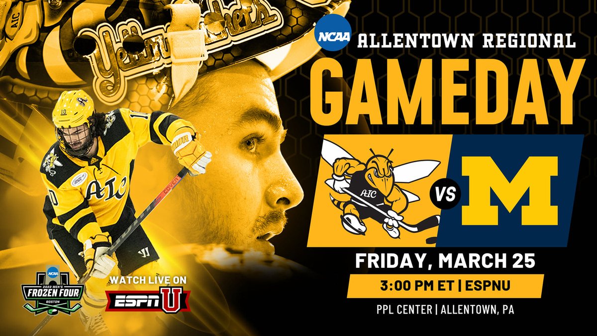 It's the Catalina Wine Mixer! Wait, it's even better than that...

It's #GAMEDAY! And we're facing off against <a href="/umichhockey/">Michigan Hockey</a> this afternoon at 3:02pm!

You definitely don't want to miss this one 👇
📍 PPL Center
⏰  3:02 pm
🎥  ESPNU
📊  bit.ly/3qCZOKd

#DefendtheHive