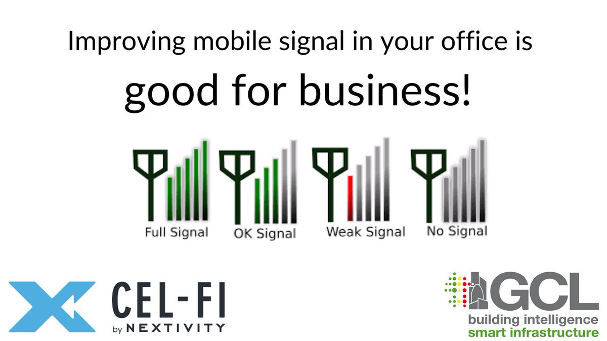 GCLBuildingTech's tweet image. Did you know you can improve your cellular coverage? Yes - Improving business, efficiency, wellbeing and customer service. 
Cel-Fi eradicates bad coverage - for more: 
tinyurl.com/bdefrpd4

#mobilecoverage #cellcoverage #cell-fi