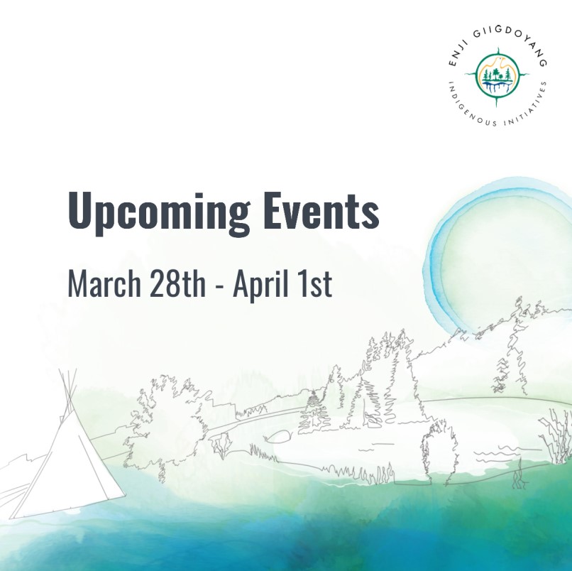 IndigenousNU's tweet photo. Here are the events we have planned for next week! If you have any questions, please send us a DM or email us at biindgen@nipissingu.ca. https://t.co/IxiuEfvb6m