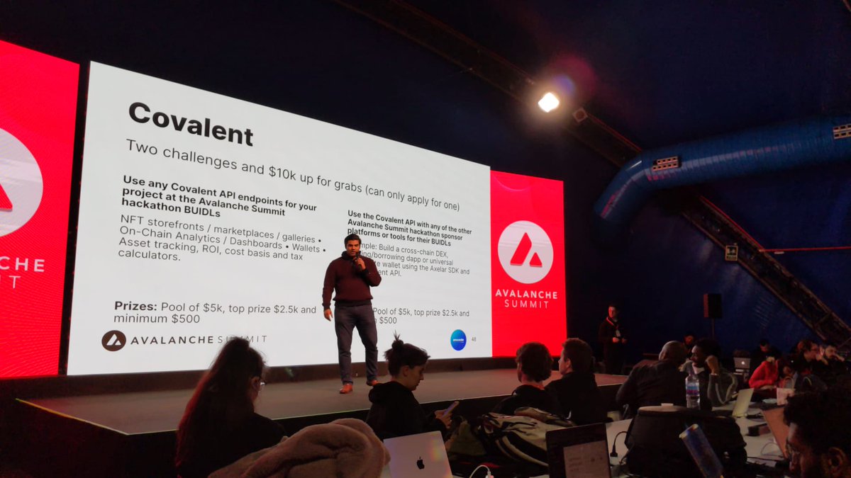 Kicking off the #Avalanche hackathon today!

Good luck to the hackers! We started <a href="/Covalent_HQ/">Covalent</a> at a hackathon and the outcomes can be massive. LFG! 🔥🔥🔥