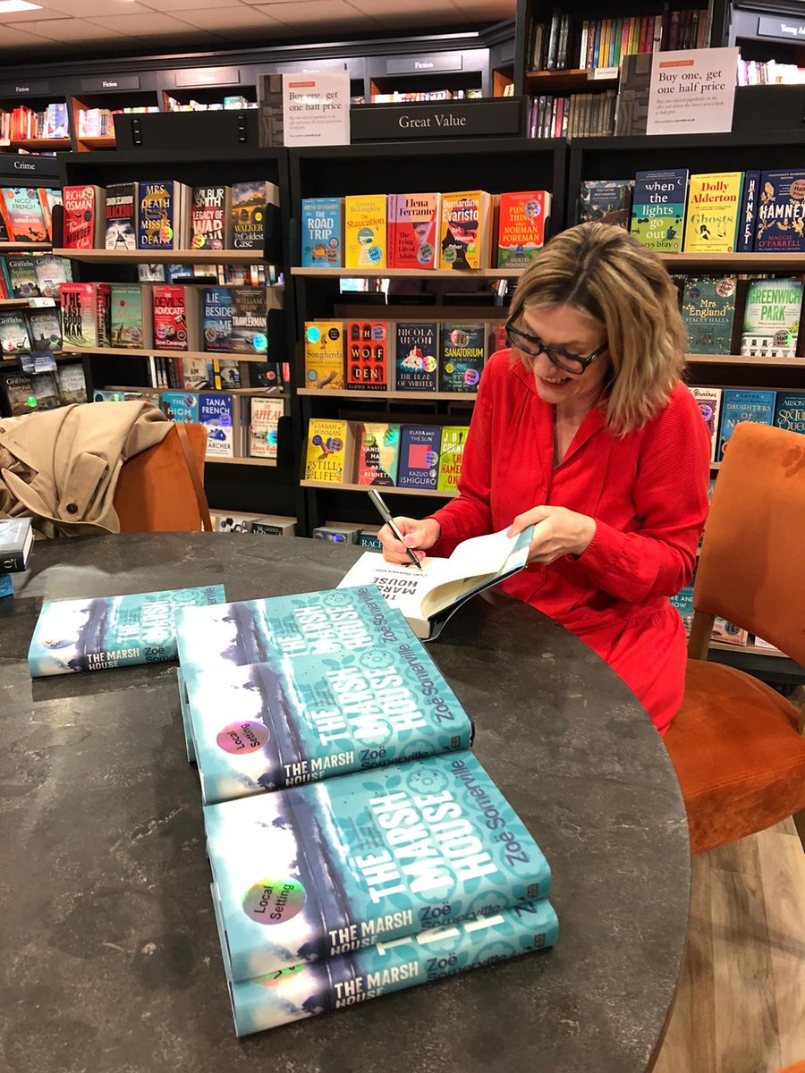 Thanks @zessomerville for visiting us today to sign copies of suspenseful, haunting Norfolk-set novel THE MARSH HOUSE! Now available here @JarroldNorwich & online: jarrold.co.uk/departments/bo… @HoZ_Books #localsetting #Norfolk #novel