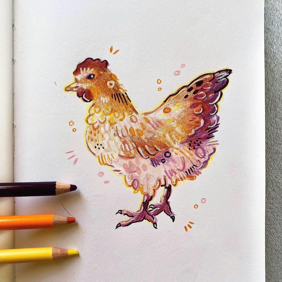 abiikat's tweet photo. Feathered dinosaur 🐓 #art https://t.co/Ij6YQpVoFJ