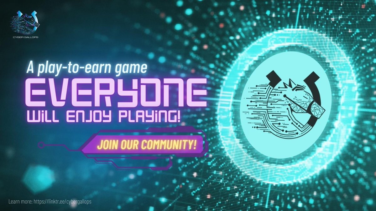 <a href="/CyberGallops/">Cyber Gallops</a> is the most immersive horse and greyhound racing metaverse that is backed by professional horse trainers and jockeys like myself 🐎 🐕 
 
Join us (linktr.ee/cybergallops) and look out for the upcoming giveaways (including limited edition horse NFTs) 👀