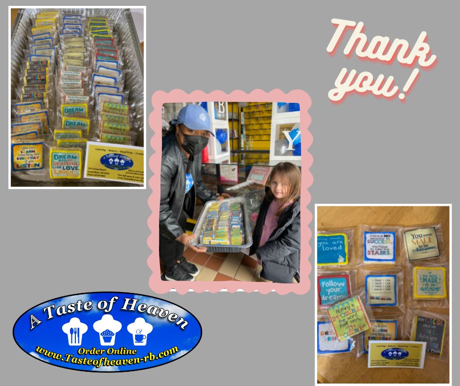 JLofFlint's tweet photo. We will have some happy kids at the Read-A-Thon event tomorrow at Sylvester Broome!! We received the most delicious donation of cookies from A Taste of Heaven. Thank you so much! https://t.co/5UDIUHq2dc
