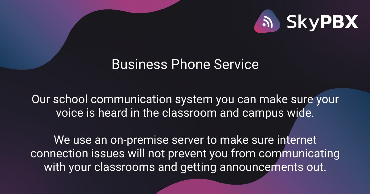 SkyPBX's tweet photo. Ensure that your school has the best communication systems! For more information check out our website https://t.co/kRpxnrXwbd #telecommunications #voip #voipsystems https://t.co/LfMAOufYra