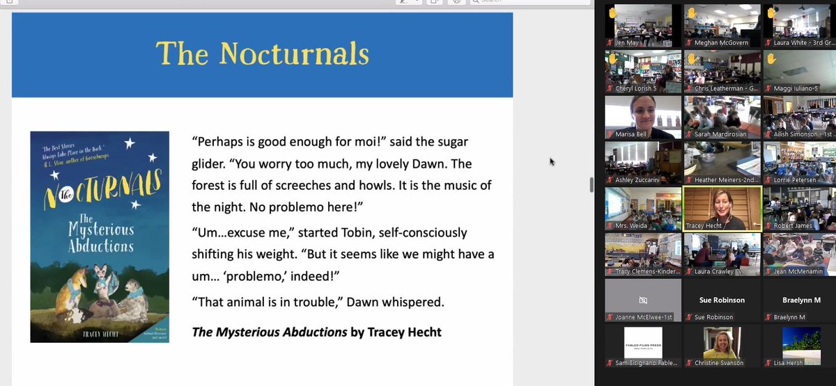 Marisa Bell (@marisalbell) on Twitter photo Thank you to author <a href="/traceyhecht/">Tracey Hecht</a> for visiting @PSDBedminster today to discuss our #1S1B selection "The Nocturnals: The Mysterious Abductions" We're proud honorary members of the Nocturnal Brigade and loved listening to your tips and tricks of being a writer! Thank you to author <a href="/traceyhecht/">Tracey Hecht</a> for visiting @PSDBedminster today to discuss our #1S1B selection "The Nocturnals: The Mysterious Abductions" We're proud honorary members of the Nocturnal Brigade and loved listening to your tips and tricks of being a writer!