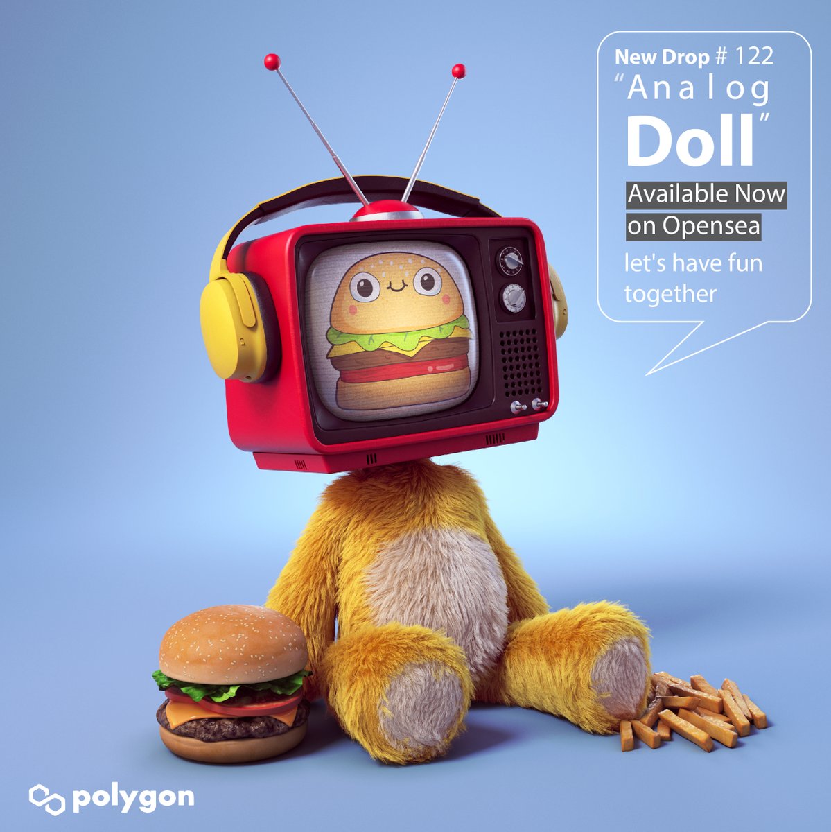 New Drop!! "Analog Doll" #122
on <a href="/0xPolygon/">Polygon | POL</a> <a href="/opensea/">OpenSea</a>📺🐻🐻🐻
Let's have fun together.

opensea.io/collection/ana…

Join Discord : discord.gg/ZKv3P5cAk3

#NFT #NFTS #NFTCommunity #NFTdrop #nftart #OpenSeaNTF #NFTartists #Polygon #NFTcollection  #NFTJPN