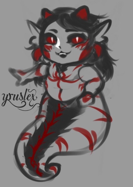 My big hot snake man looked like this as a baby ♡ he was adopted by a dwarf  who found his egg abandoned and named him Ouroboros (Ouro) cause he would chew on his lil tail in place of sucking on his thumb 😭