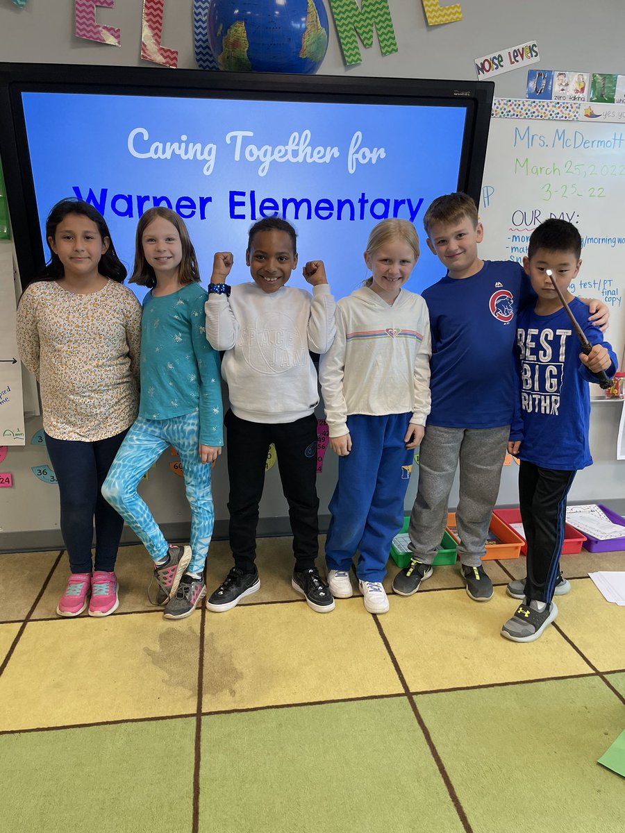 MrsMcDermottCES's tweet photo. Wearing our blue and white to show our support for Warner Elementary! ๐๐ค#WarnerStrong #hisnameisnewt @CookeCardinal @RedClaySchools https://t.co/AIDgasZC82