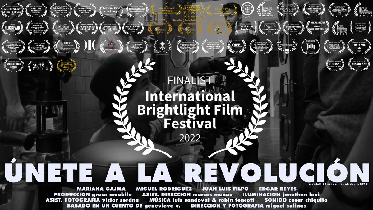 FilmSFX's tweet photo. Ahora está participando nuestro mediometraje "únete a la revolución" en el International Brightlight Film Festival 2022 en los angeles CA. Gracias a todos los que hicieron posible llegar tan lejos. https://t.co/6Bdgk97QtB