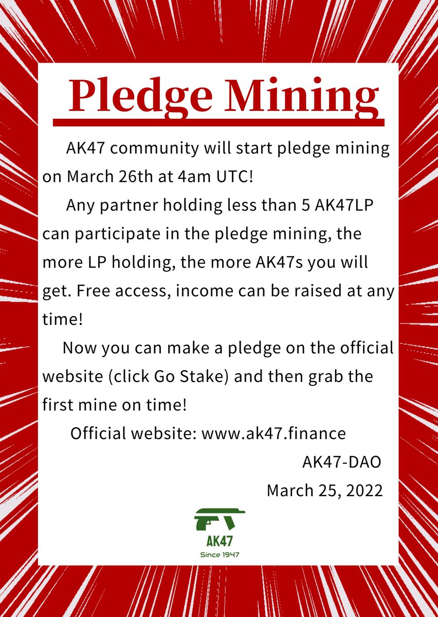 AK47DAO's tweet photo. Something about mining...
#AK47 #Mining #BSCGems https://t.co/Csgj1UTpW6