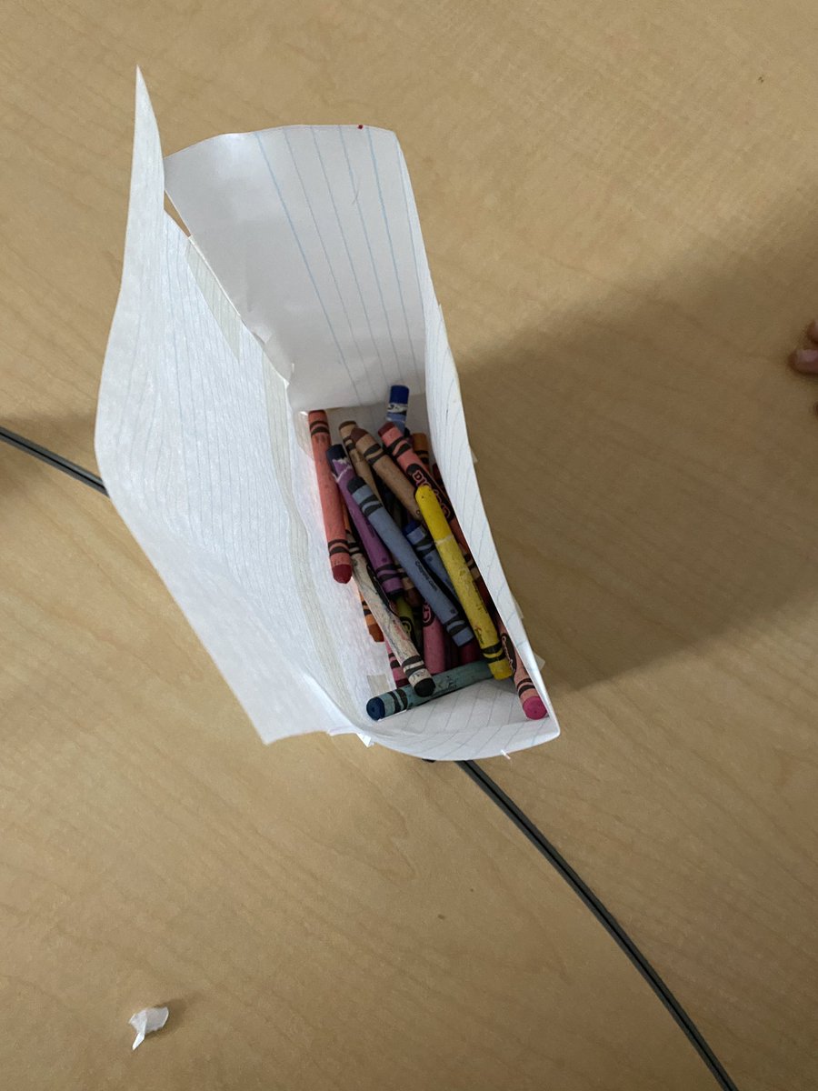 coliveira_02's tweet photo. Thank you @torontolibrary for inspiring our STEAM challenge today! After listening to the struggles and accomplishments in creating Crayola Crayons Ss we’re inspired to build their  own crayon box that could hold 24 crayons. @BishopMacTCDSB https://t.co/lP3PVlxNbG